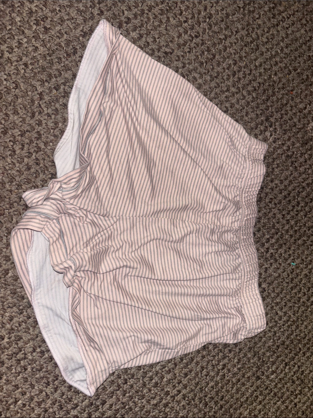 Tahari Light Pink Striped Athletic Lounge Shorts